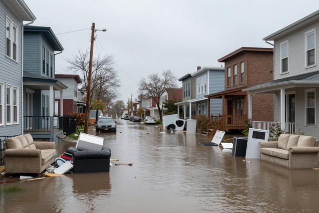 Residents Clear Flood Debris After Third Pierrefonds Inundation