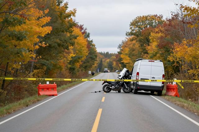 Two Seriously Injured in Van‑Motorcycle Crash on Île d’Orléans