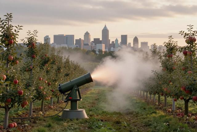 Quebec Apple Grower Uses Anti-Hail Cannon to Protect Orchards