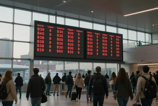 Logan Delays Persist Tuesday After Equipment Glitch