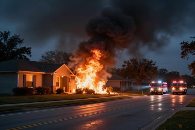 Firefighters Contain Smoke-Filled House Fire Near I-45