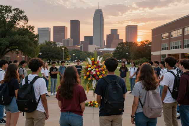 Houston Holds Remembrance for Student Killed in Crash