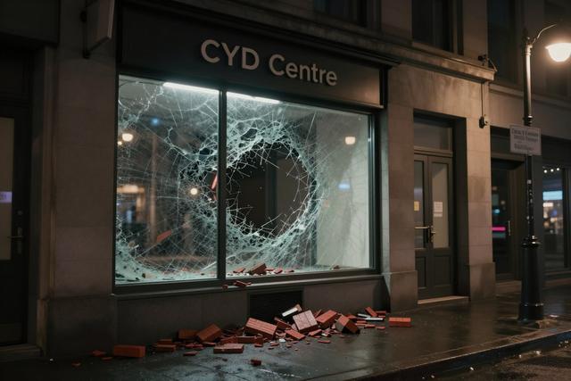 Brick Shatters Window at Pierrefonds‑Roxboro Youth Centre