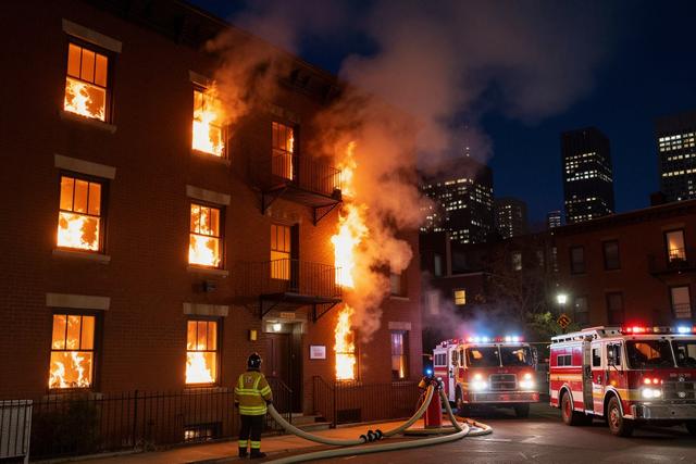 Fire Engulfs Boston Apartment Building, Two Injured