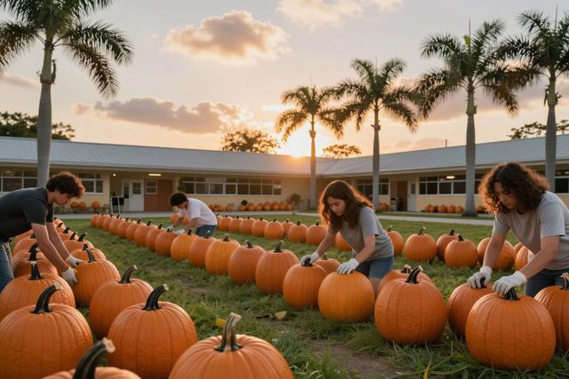 Miami Schools Partner with Fertile Earth for Second Pumpkin Smash