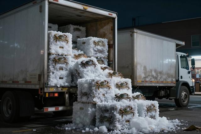 Six Men Steal 1.5 Tons of Frozen Snow Crab